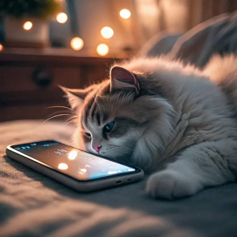 My Cat Lay on My Phone