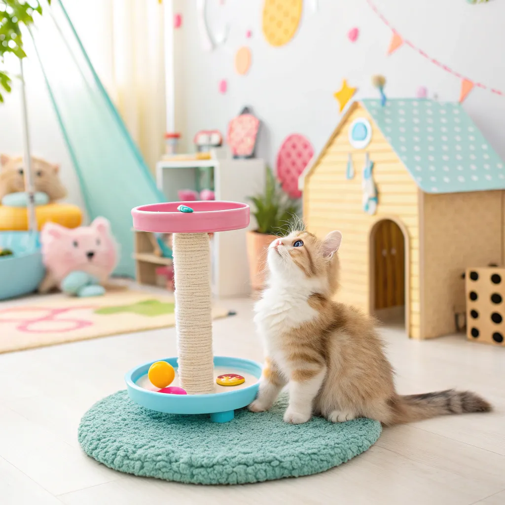 Munchkin cat exploring a puzzle feeder, highlighting its curious personality traits.