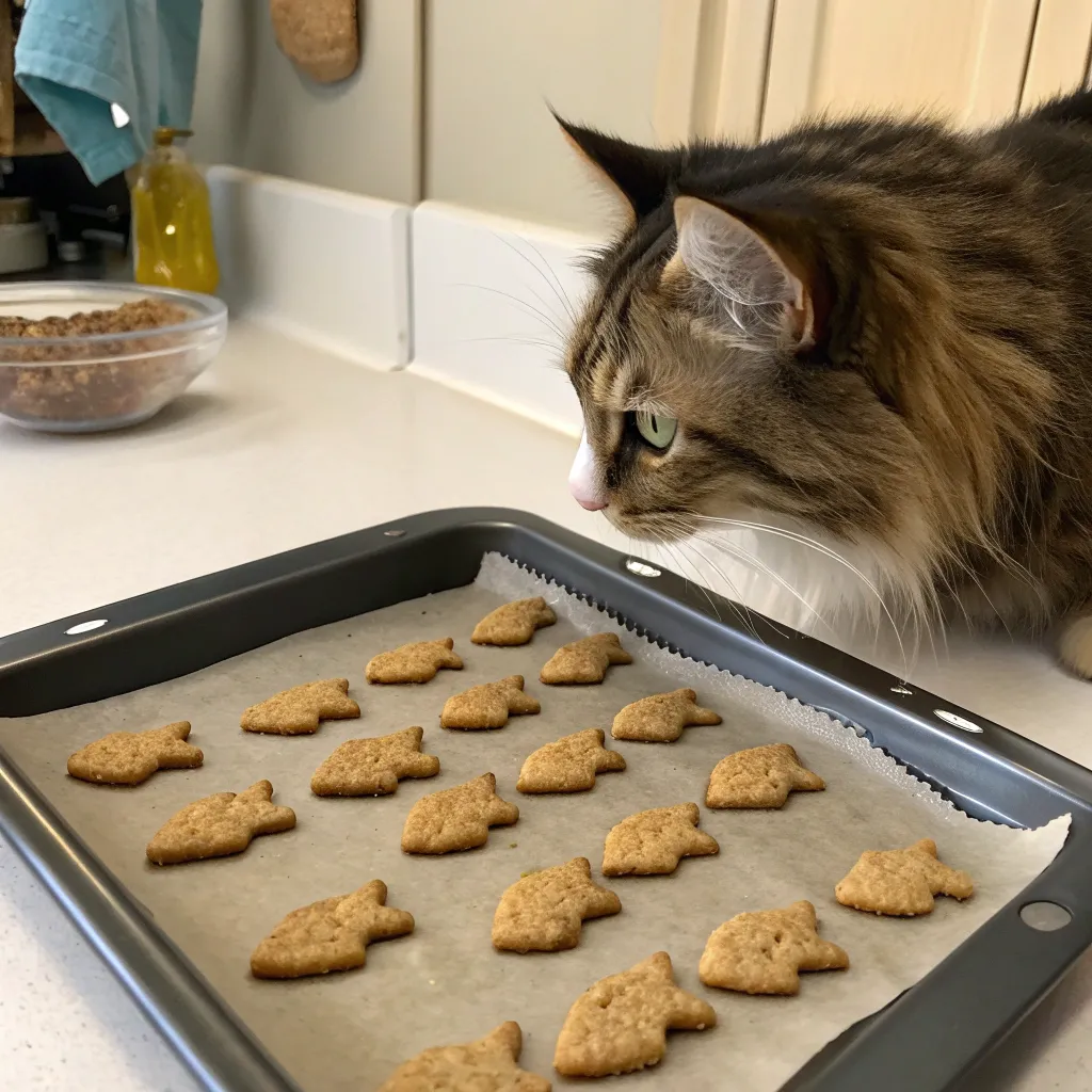 Homemade tuna treats for a Norwegian Forest Cat, promoting healthy snacking.