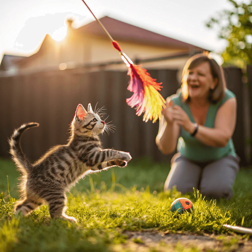an american shorthair kitten with a tabby coat fet