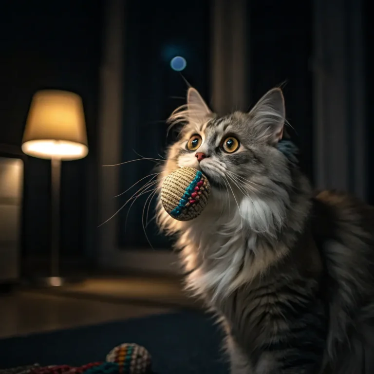 Cat Carries Toys