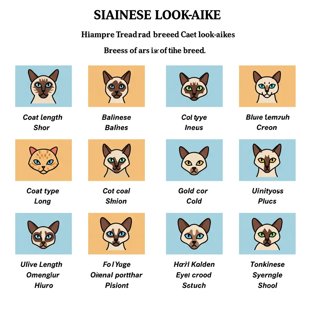  Comparison table of Siamese and similar cat breeds.