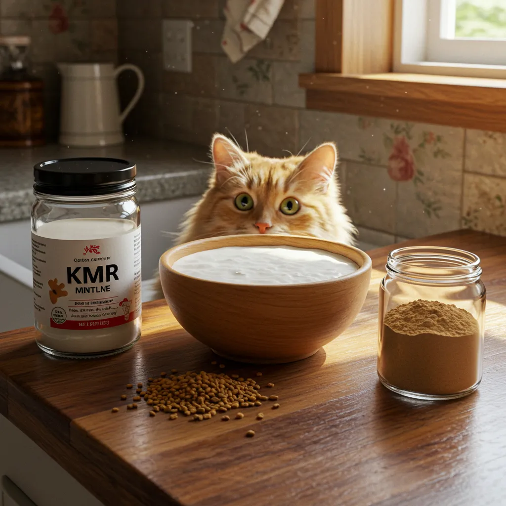 Natural supplements like goat milk and fenugreek for stimulating cat milk production.