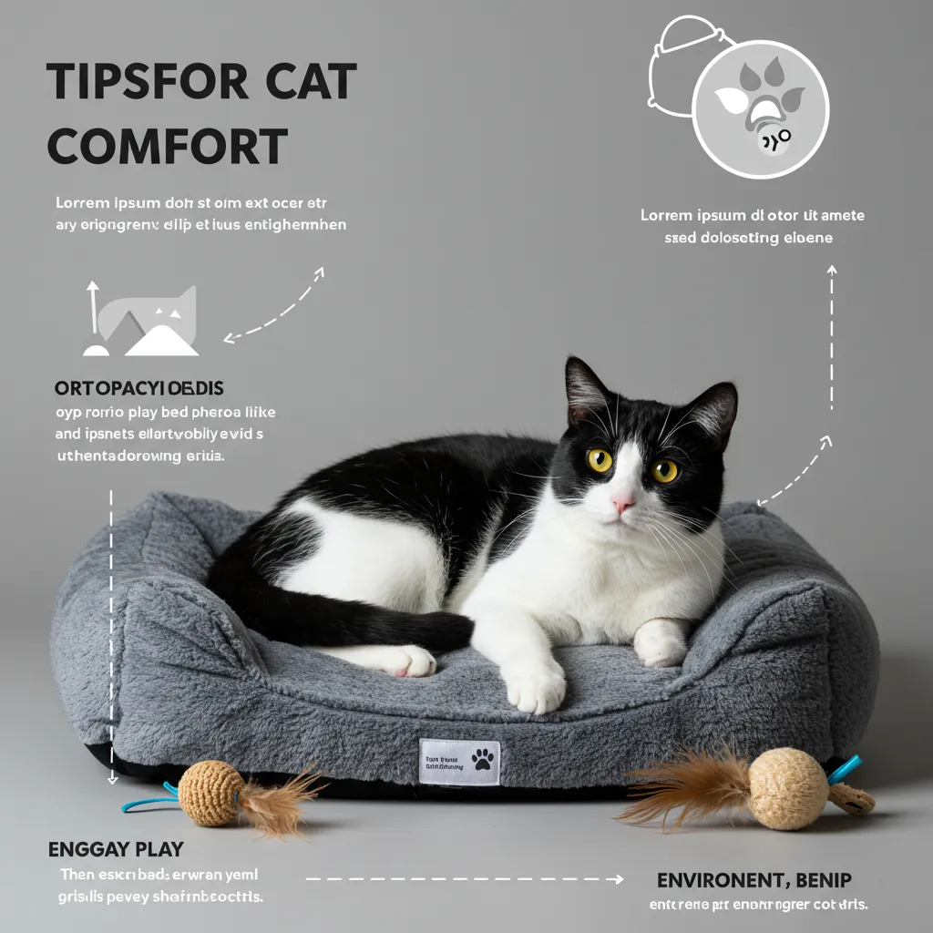  Infographic with actionable tips to improve cat comfort and reduce groaning.