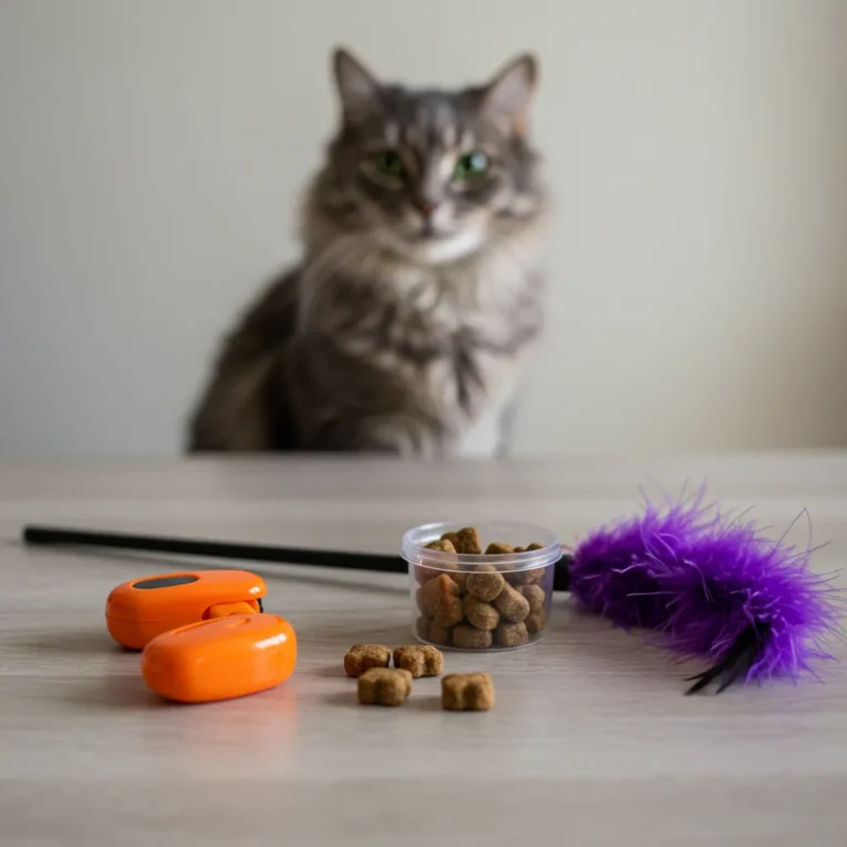 Cat training tools for teaching name recognition.
