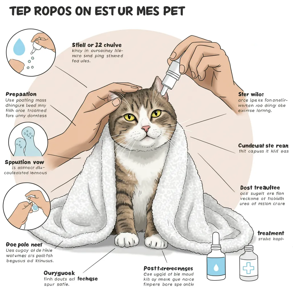 Step-by-step guide to applying cat ear drops safely.