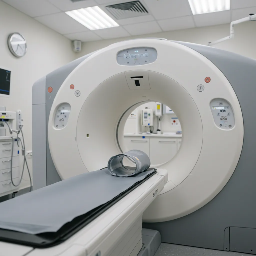  Modern CT scanner in a veterinary clinic for cat imaging.