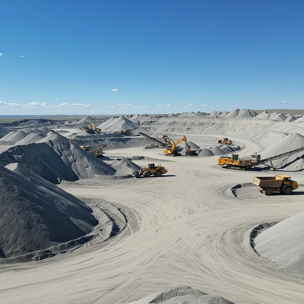 Photo of a Wyoming bentonite clay mine, showing the source of cat litter clay.