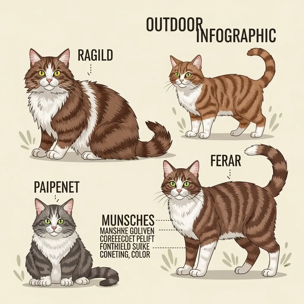  Infographic comparing traits of stray, feral, and outdoor pet cats.