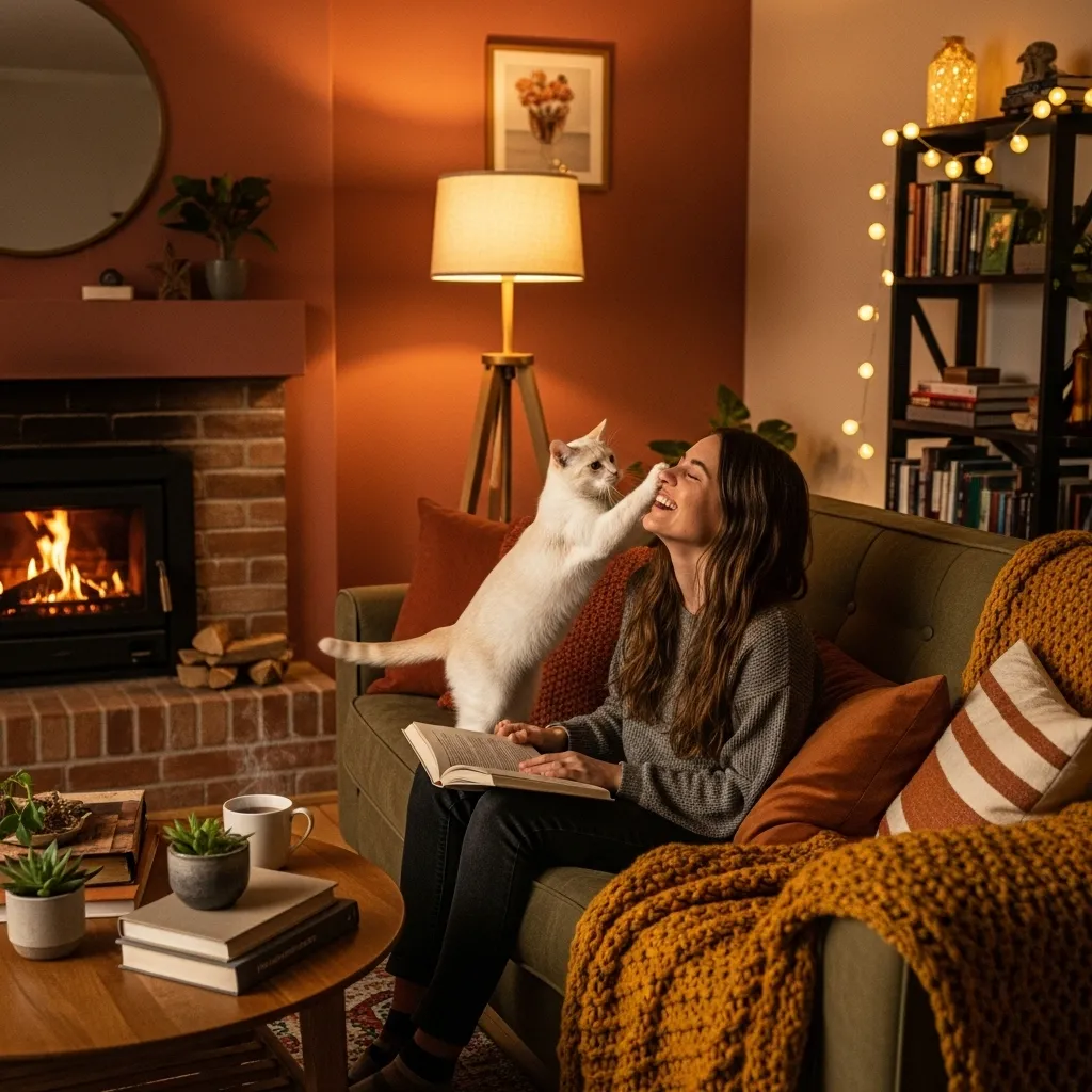  Cat pulling person’s hair on a cozy couch, illustrating cat pulling hair behavior.