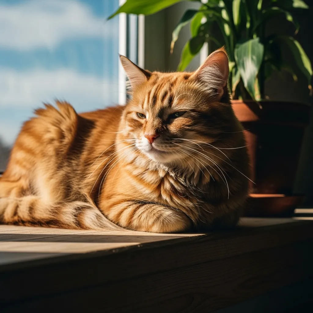 Healthy cat with glossy fur, showcasing results of effective dandruff treatment.