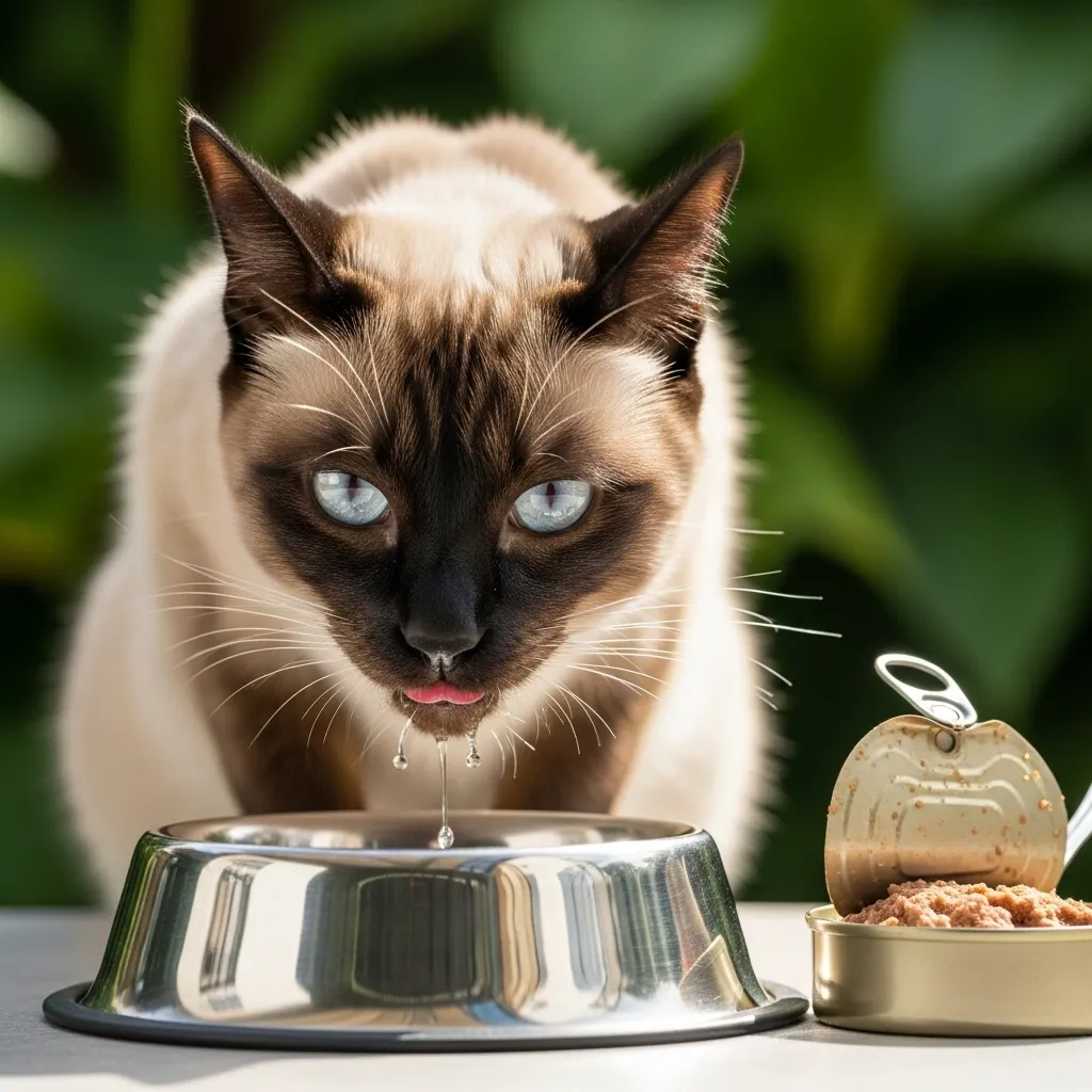 How much water should cats drink - healthy cat hydration example