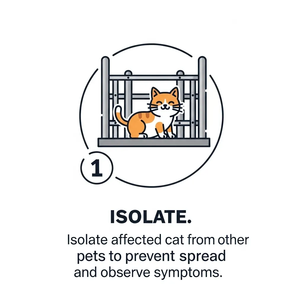 Step-by-step home treatment protocol for cat diarrhea"