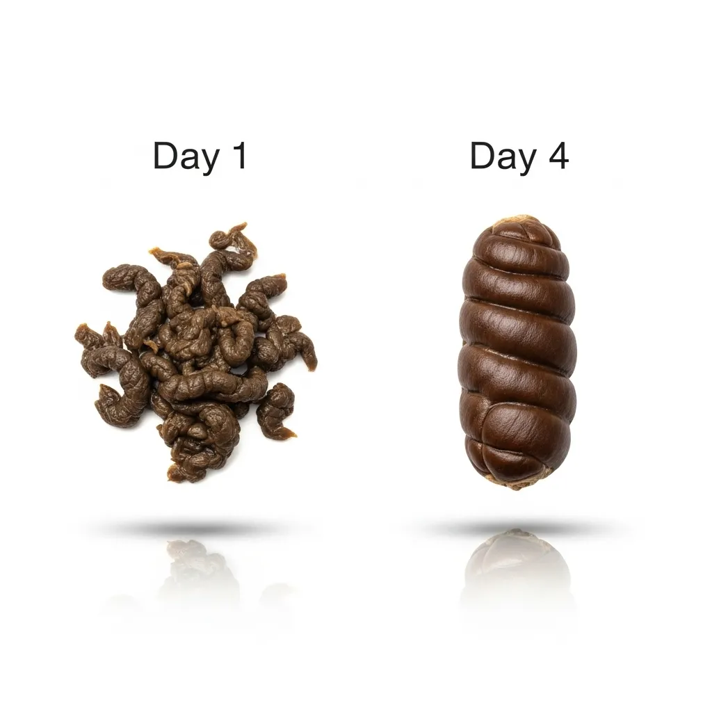 Cat diarrhea recovery: before and after stool improvement