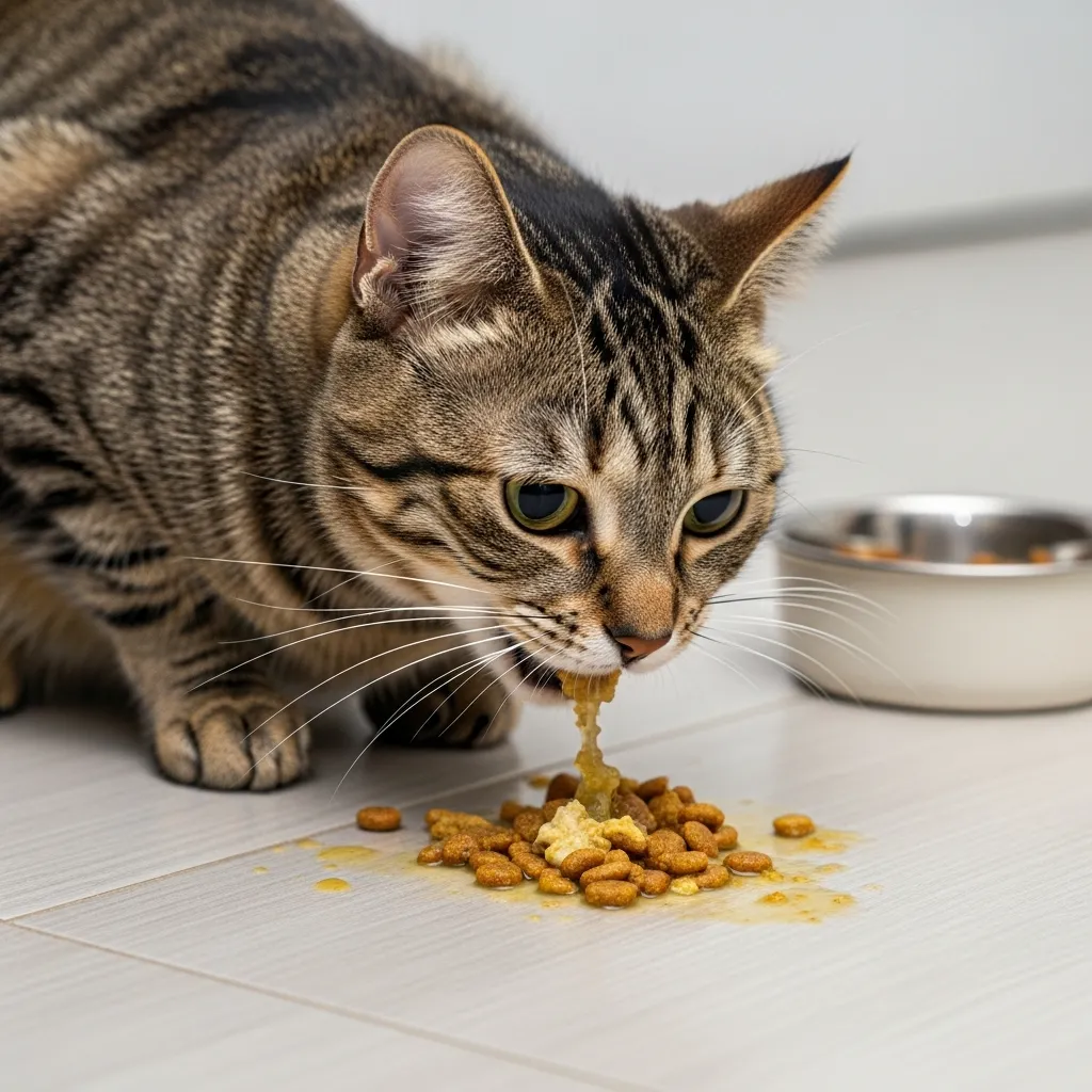 Cat throwing up food after eating – common vomiting issue