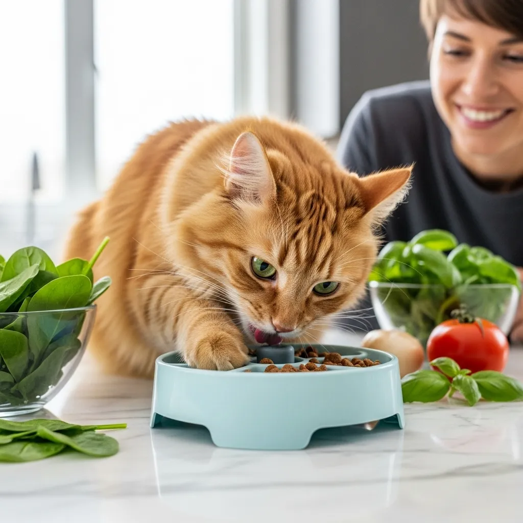 Prevent cat vomiting with slow feeder strategies