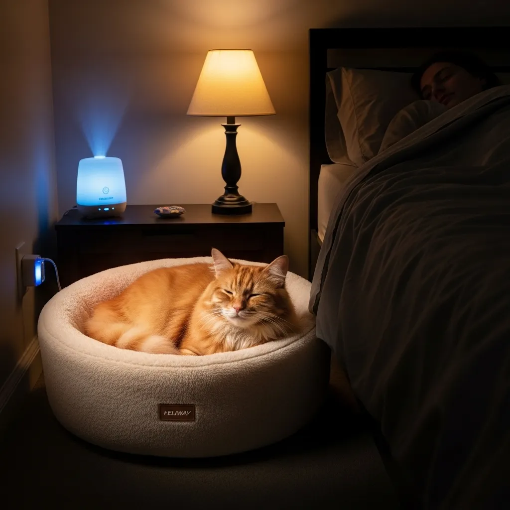 How to make your cat feel safe sleeping next to you - cozy setup