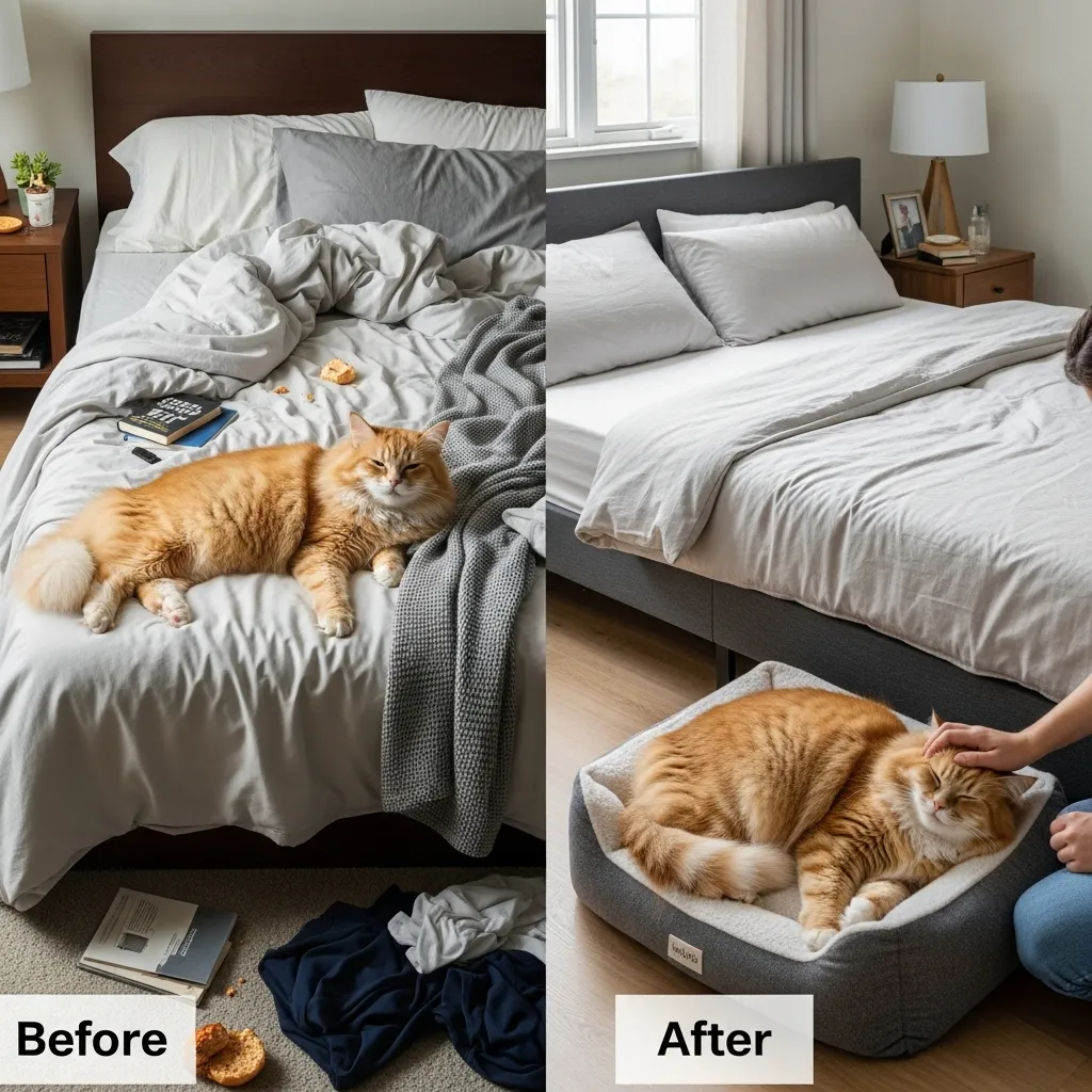 Cat owner tips - dual sleep zone for better cat bonding without disruption