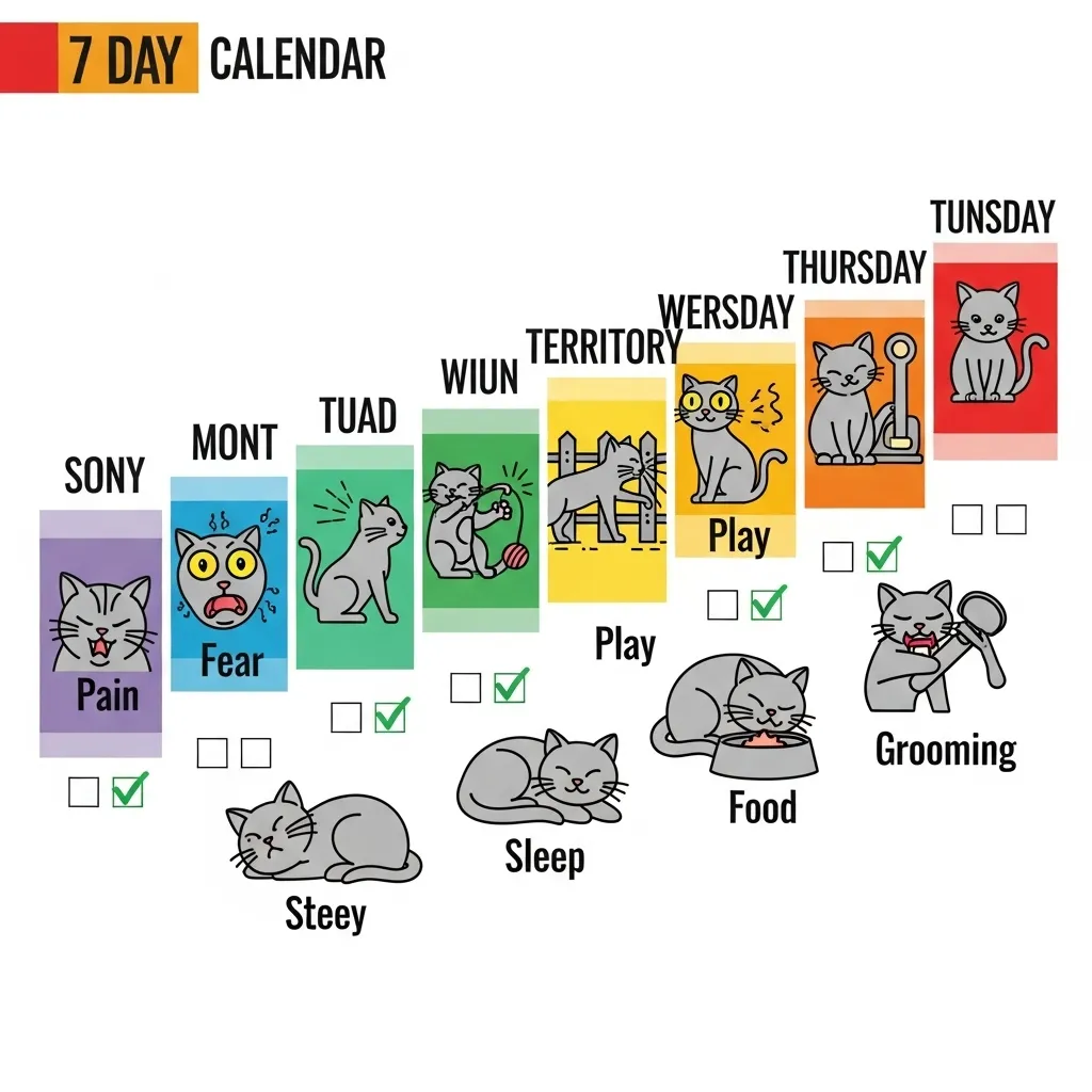 7 root causes sudden cat aggression infographic timeline