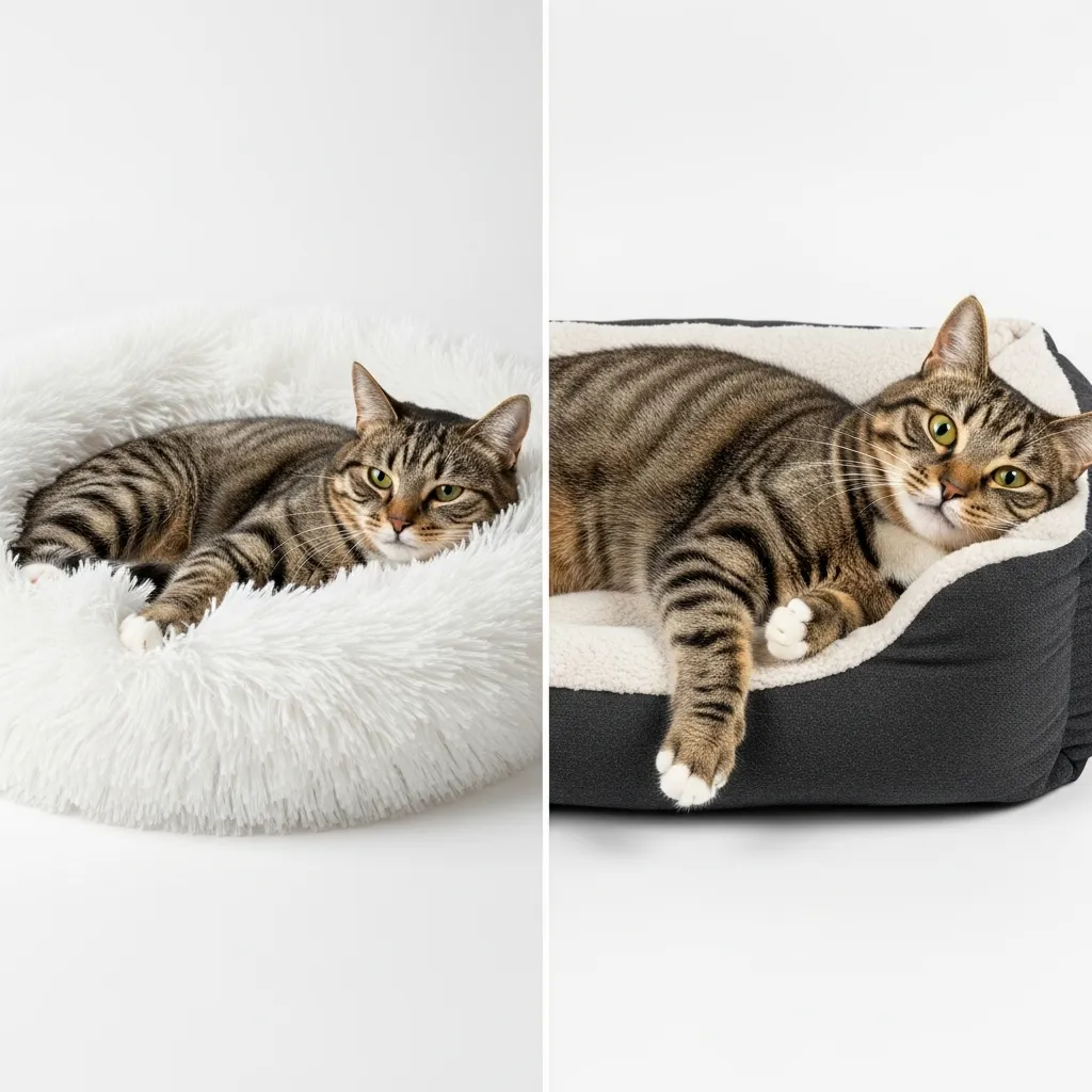 "Cat bed alternatives comparison - orthopedic vs fluffy beds