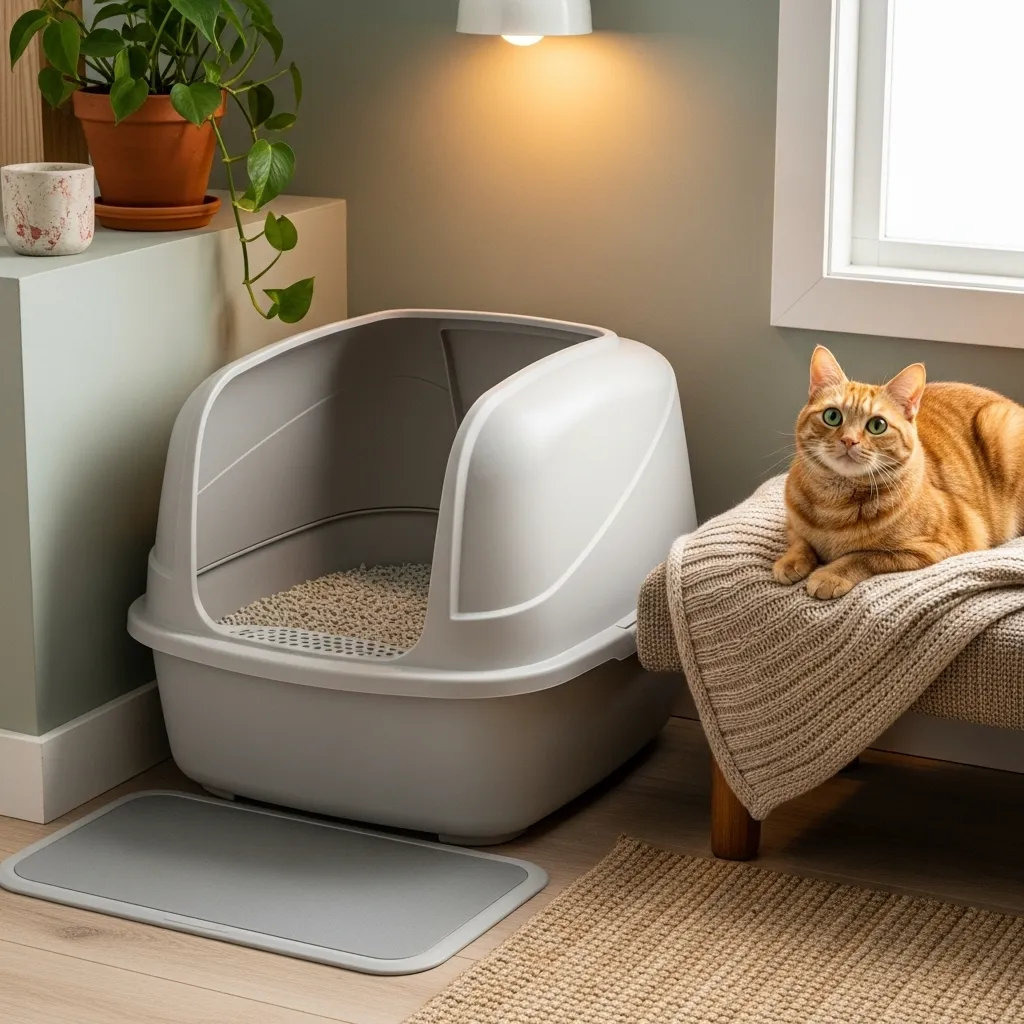 Ideal litter box setup for cats, promoting proper feline litter habits.