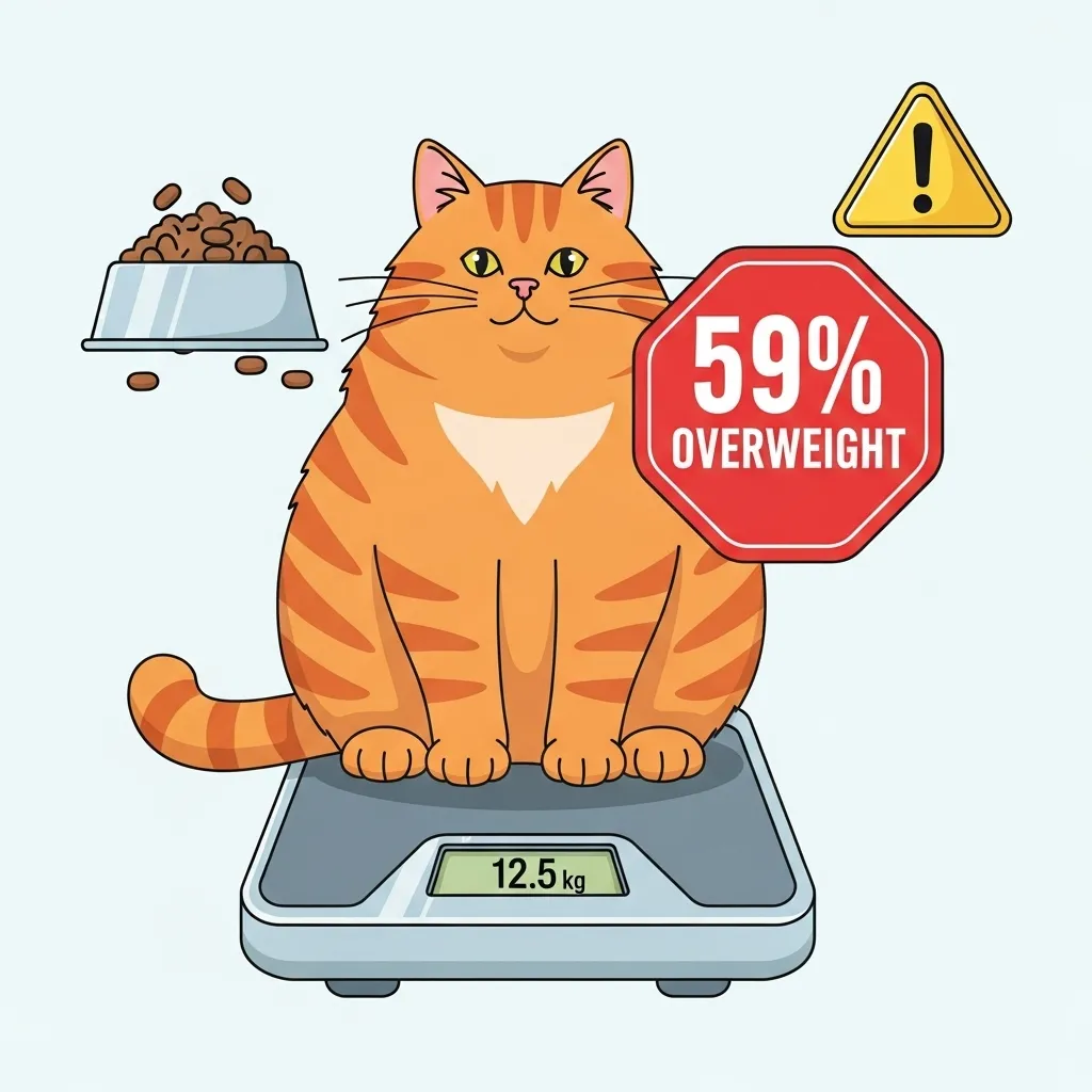 Feline obesity risks: 59% of cats overweight