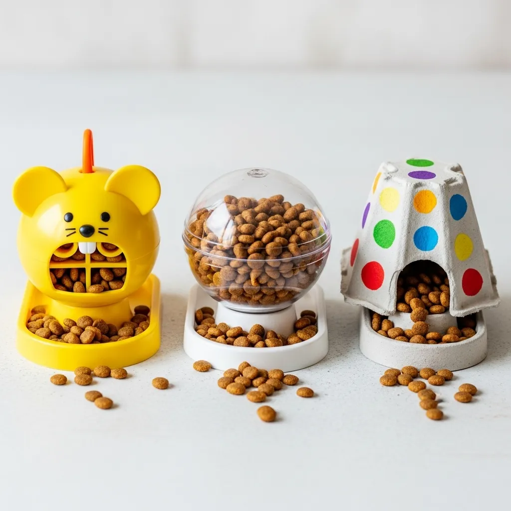 Interactive feeding for cats: puzzle toys to curb appetite
