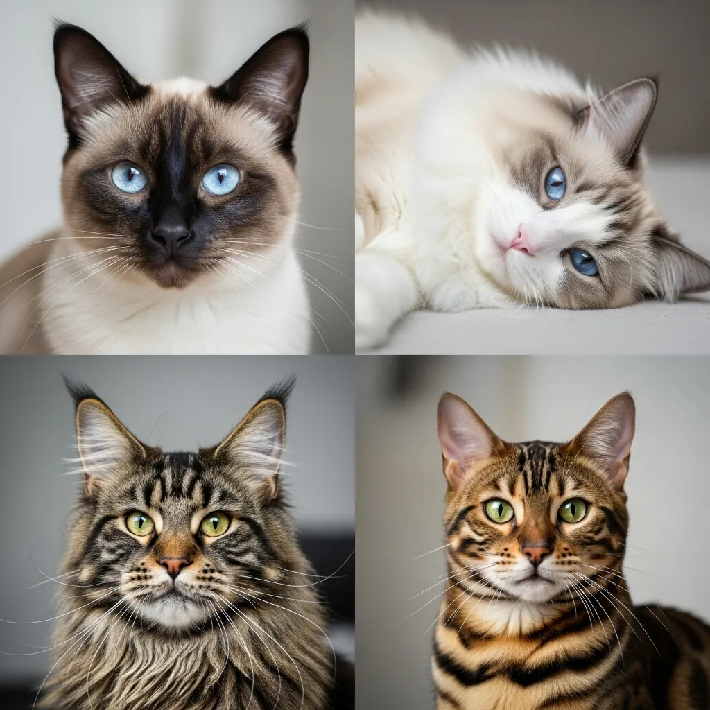 Top 4 stare-and-purr cat breeds: Siamese, Ragdoll, Maine Coon, Bengal
