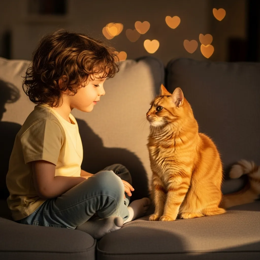 Human and cat sharing a slow blink – ultimate sign of feline-human trust and love