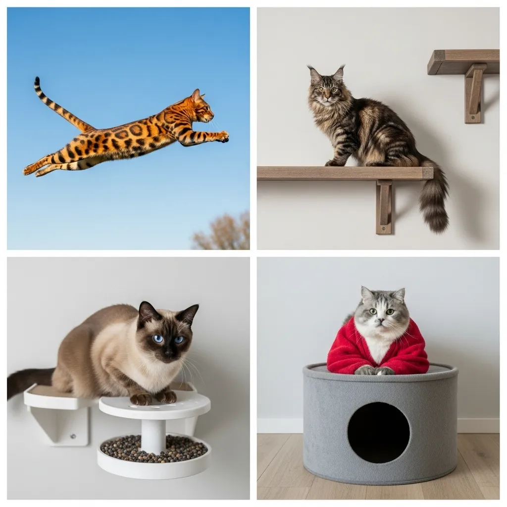 Breed-specific cat agility and climbing needs
