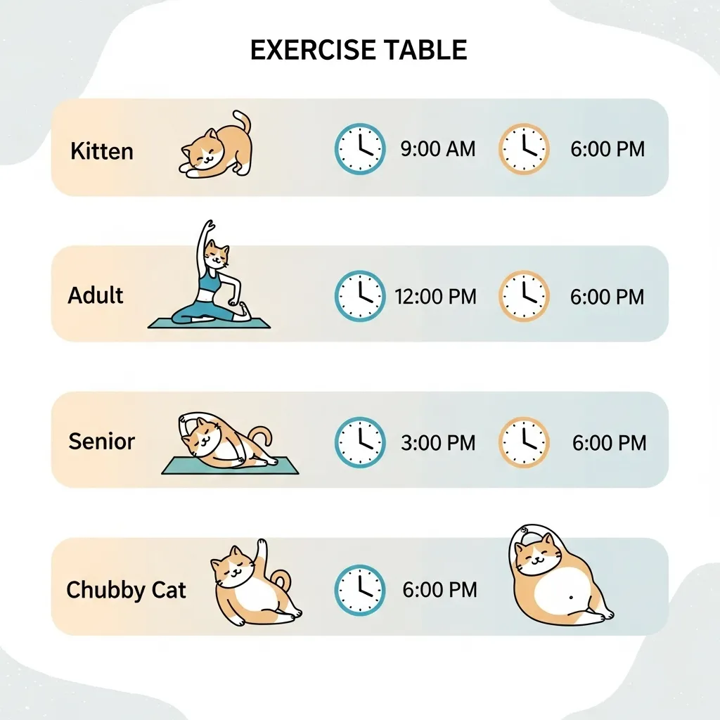 Daily cat exercise requirements by age and type – visual breakdown