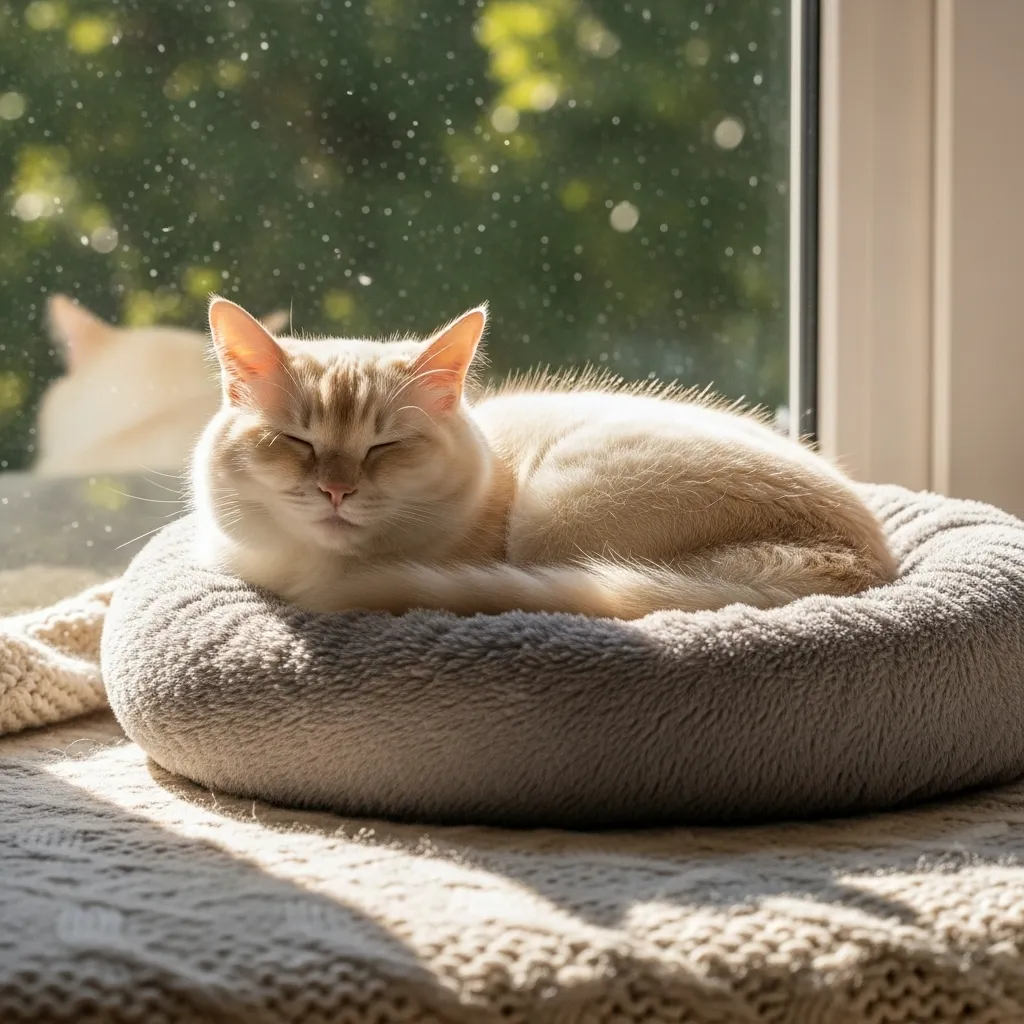 Cat in deep rest and recovery – essential after exercise for muscle repair