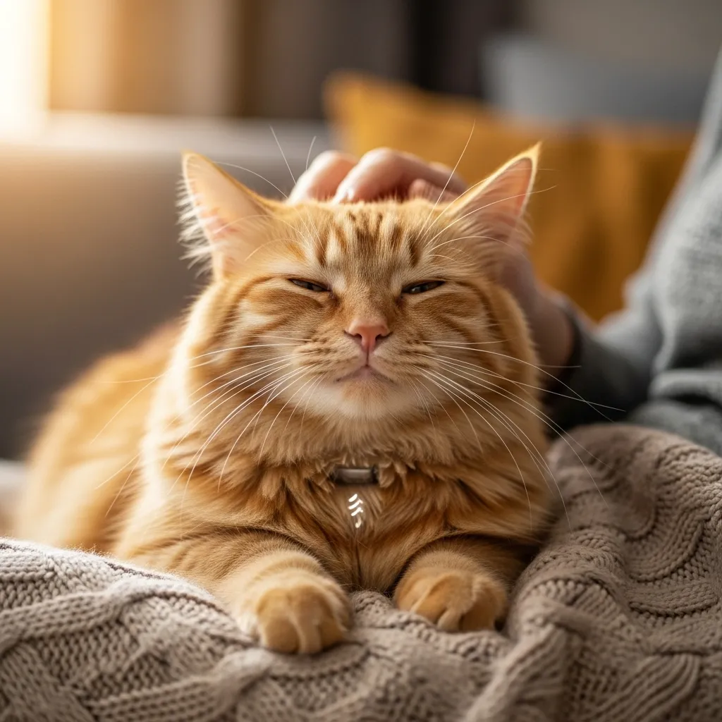 Cat purring after cough recovery – peace of mind for worried owners