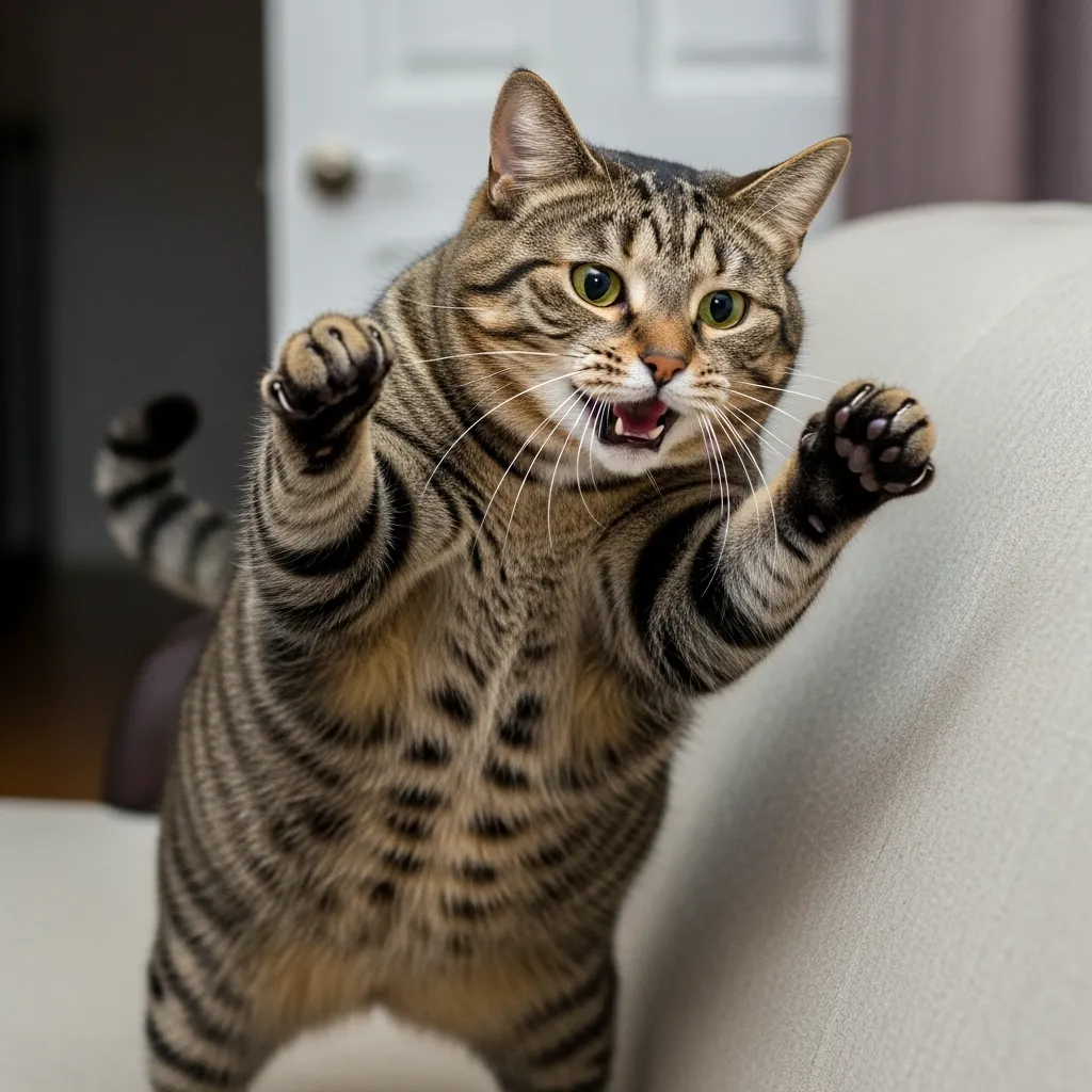 Overweight cat grunting while jumping – cat grunting and obesity