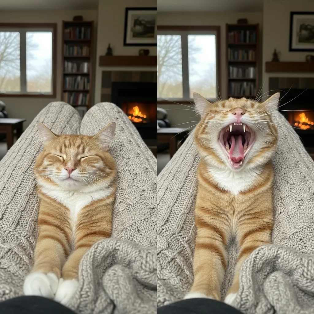 Cat purring vs grunting side-by-side comparison – cat grunting vs purring
