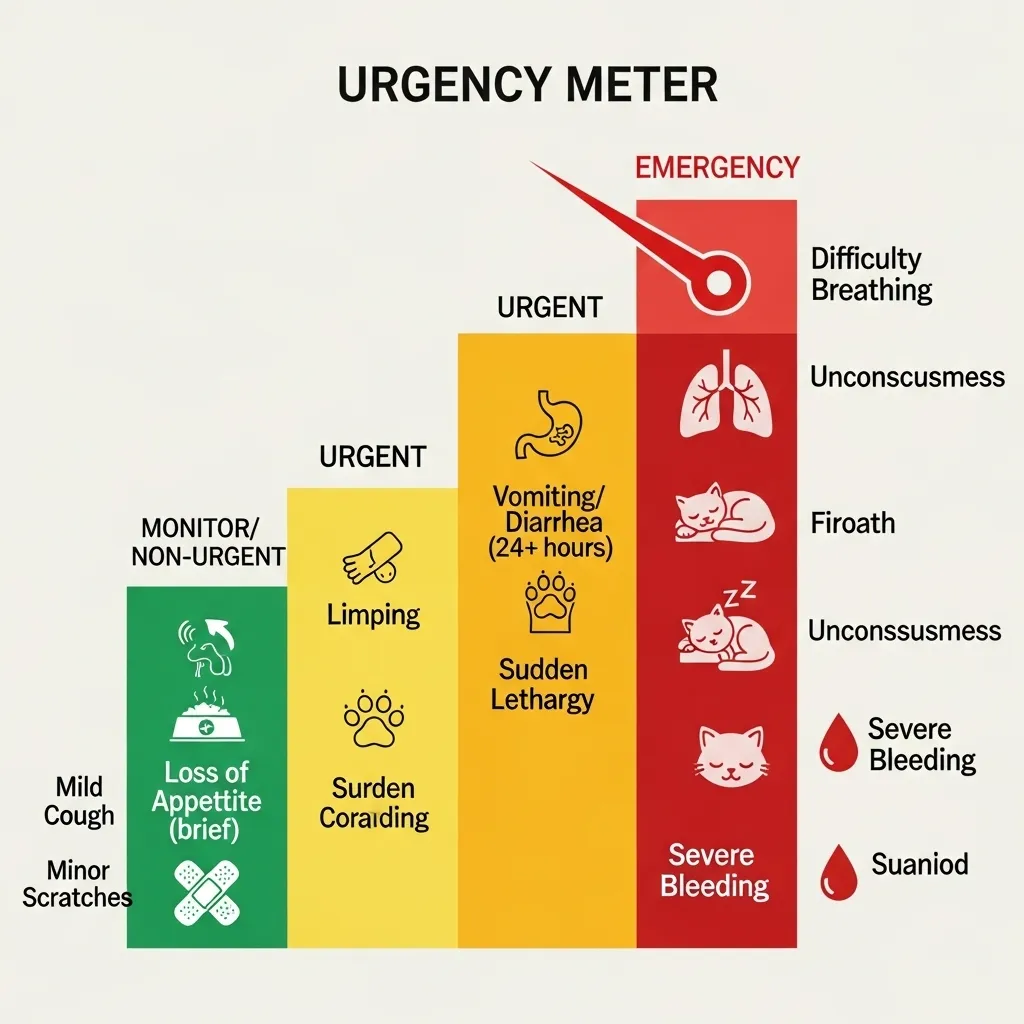 When to vet for cat dropping food emergencies