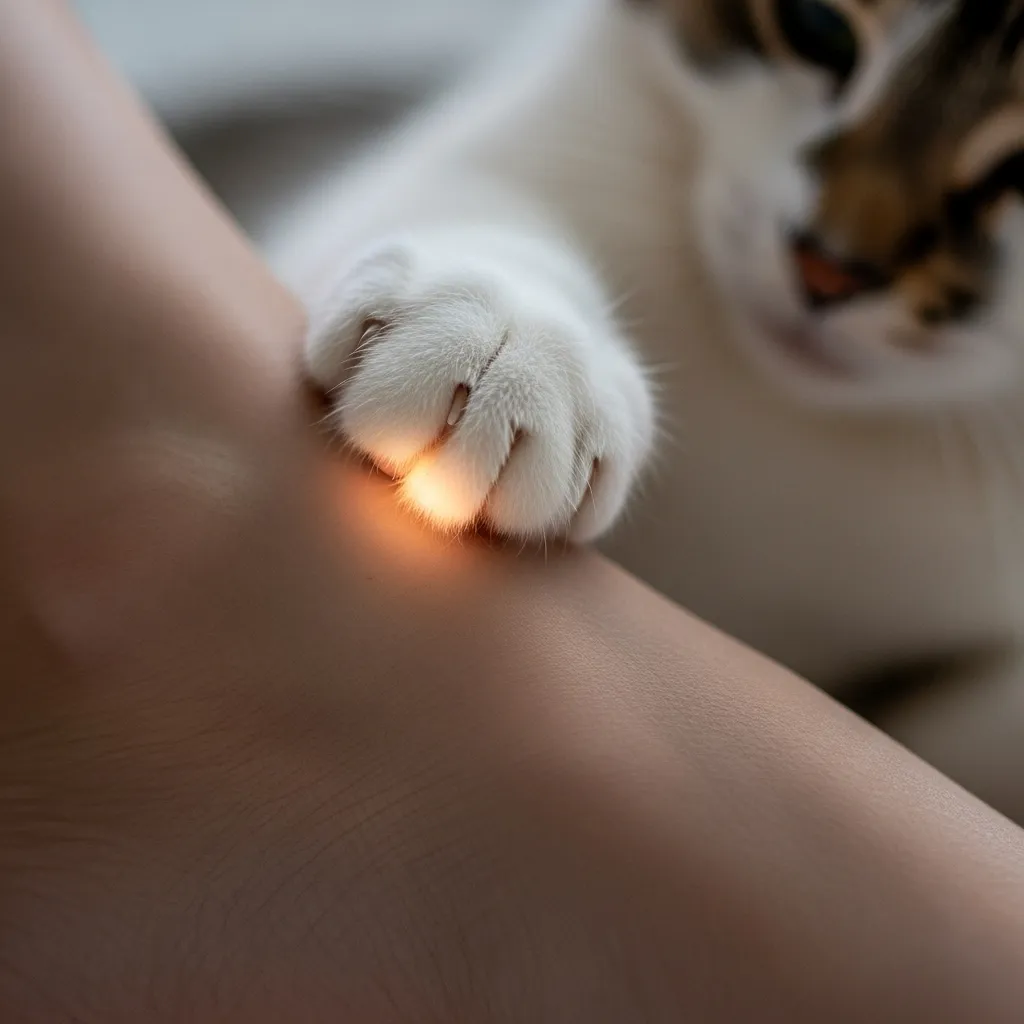 Why Does My Cat Sit on My Feet 2 Cat scent marking on ownerโs feet with paw glands