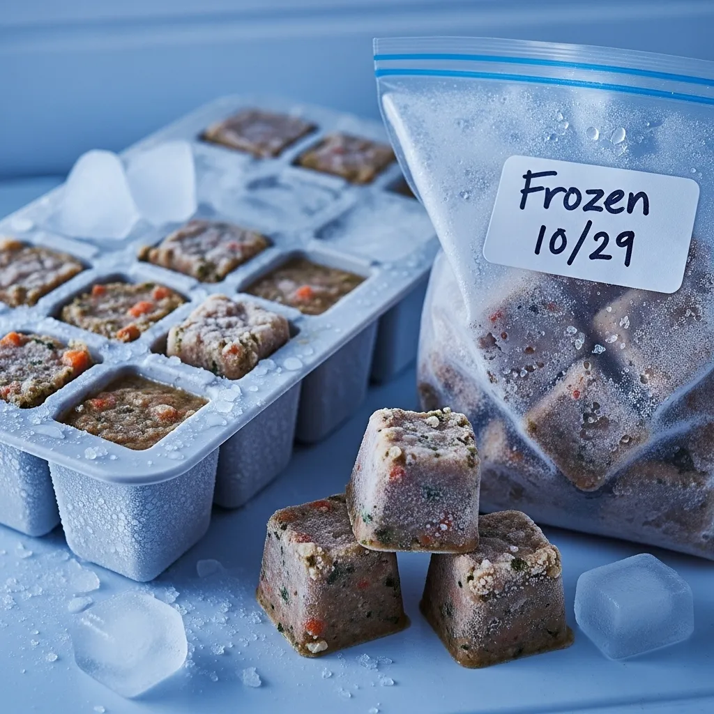 Storing Wet Cat Food 8 How to freeze wet cat food in portions using ice cube trays