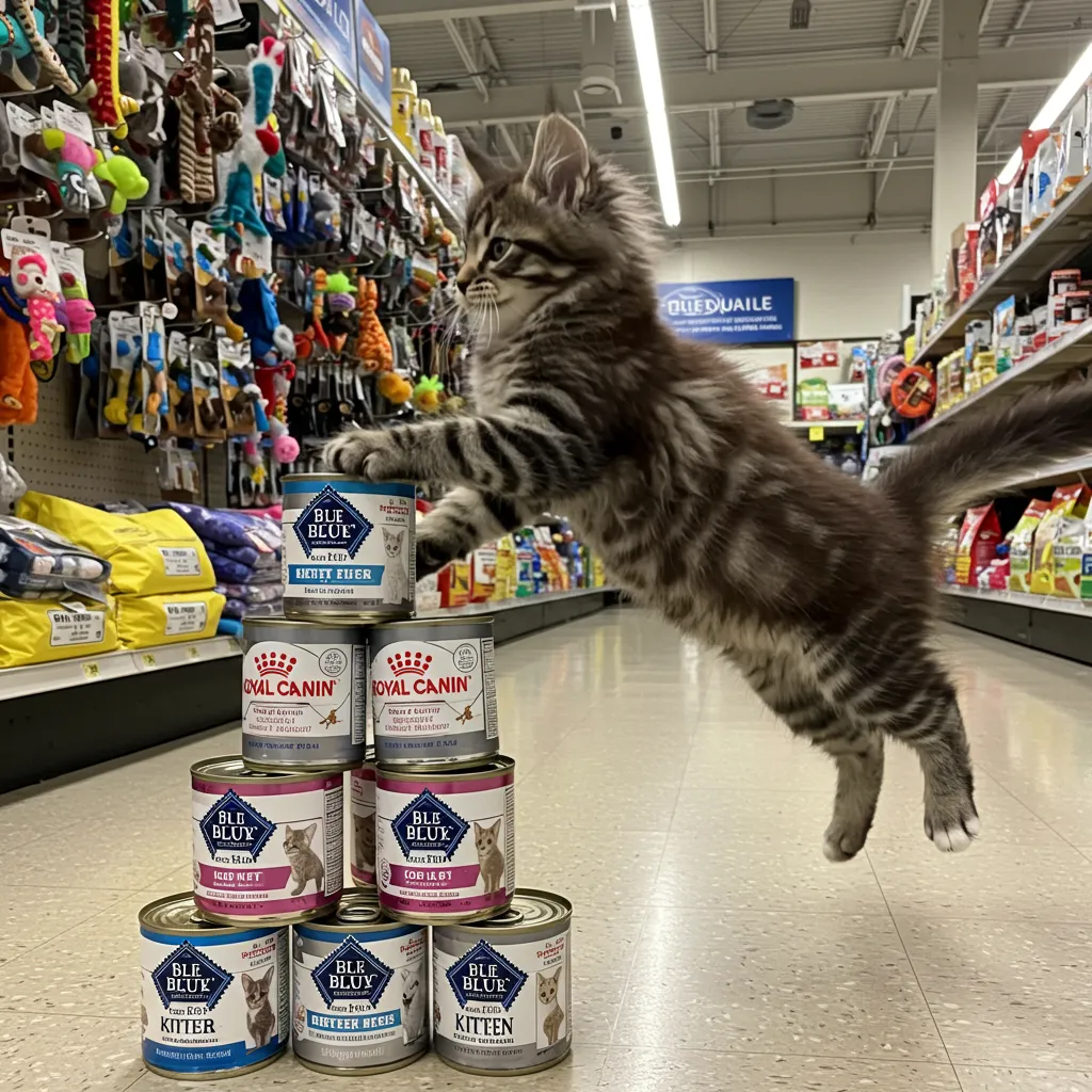Norwegian Forest kitten with top kitten food brands.