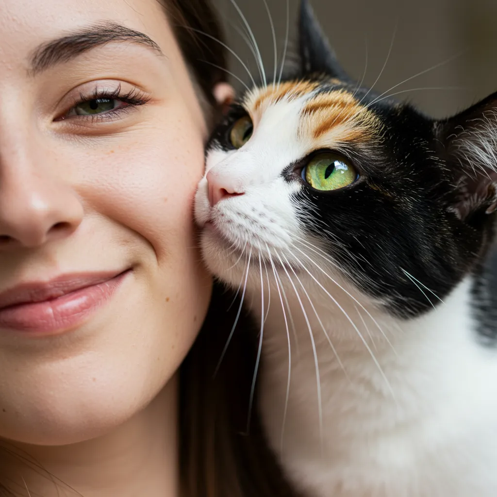 Why Does My Cat Sniff Me 1 A curious cat sniffing its owner's hand
