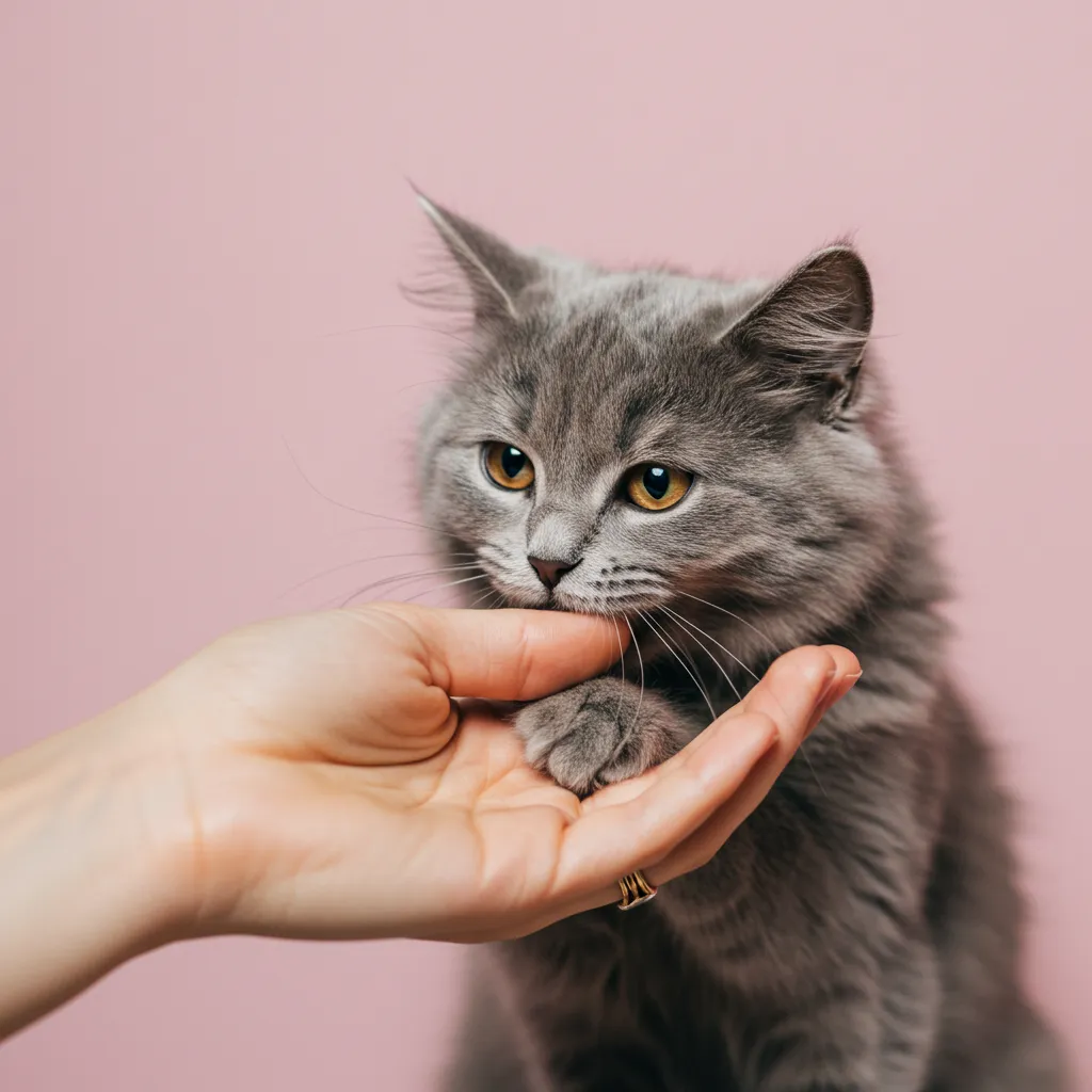 Why Does My Cat Sniff Me 7 Cat sniffing and playfully biting owner's finger