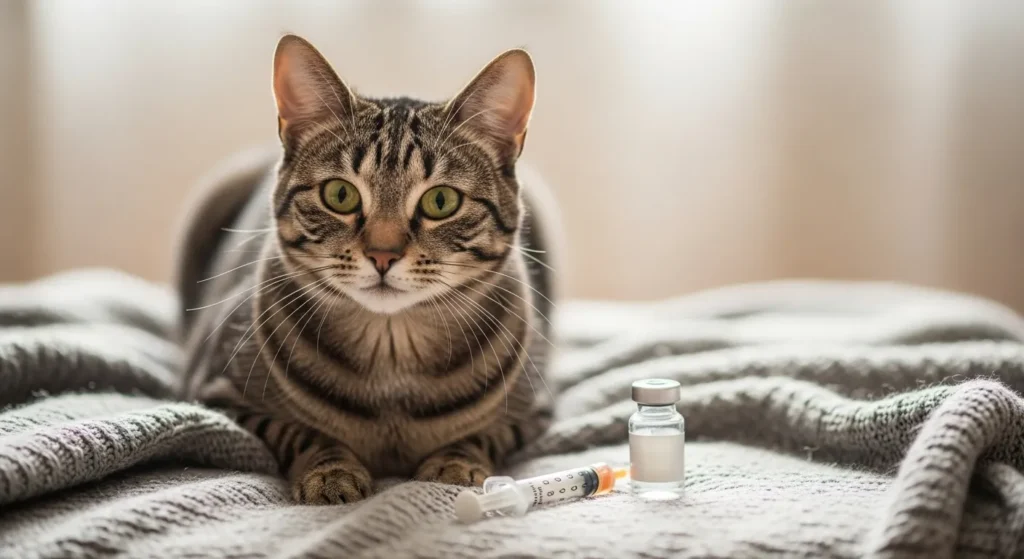 Mastering Cat Insulin Injections 1 Diabetic cat ready for painless insulin injection at home ๐ฑ๐