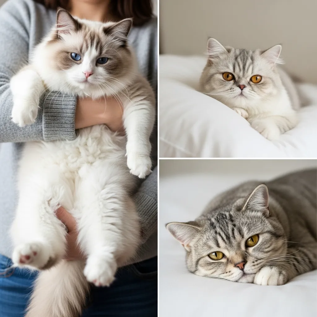 Lazy cat breeds 2025: Ragdoll, Persian, British Shorthair in peak loaf mode 😸