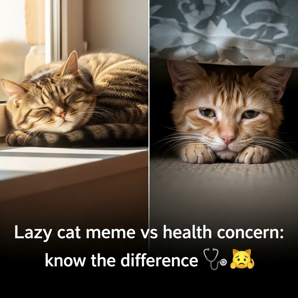 Lazy cat meme vs health concern: know the difference 🩺😿