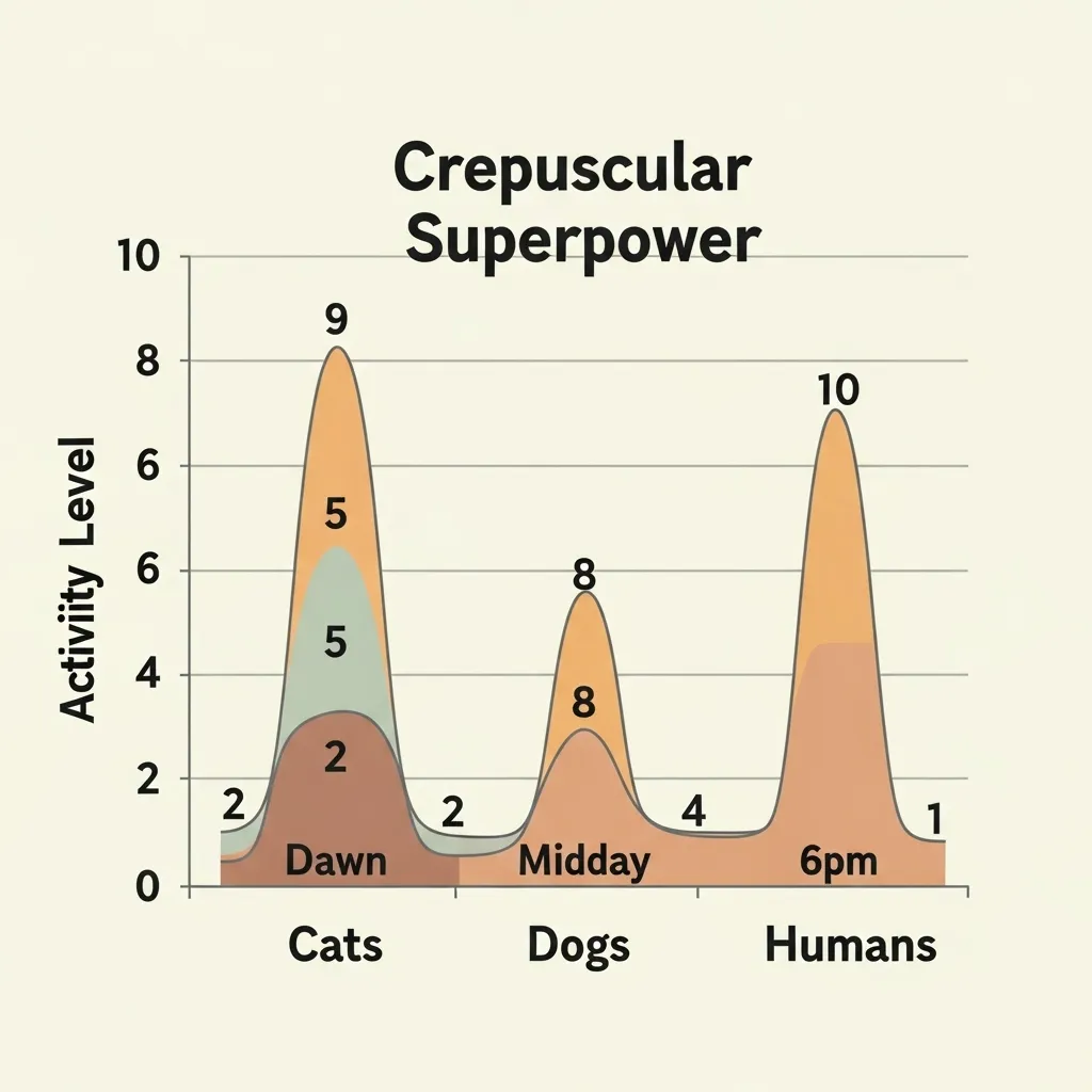 Cat crepuscular activity chart – why zoomies happen at night