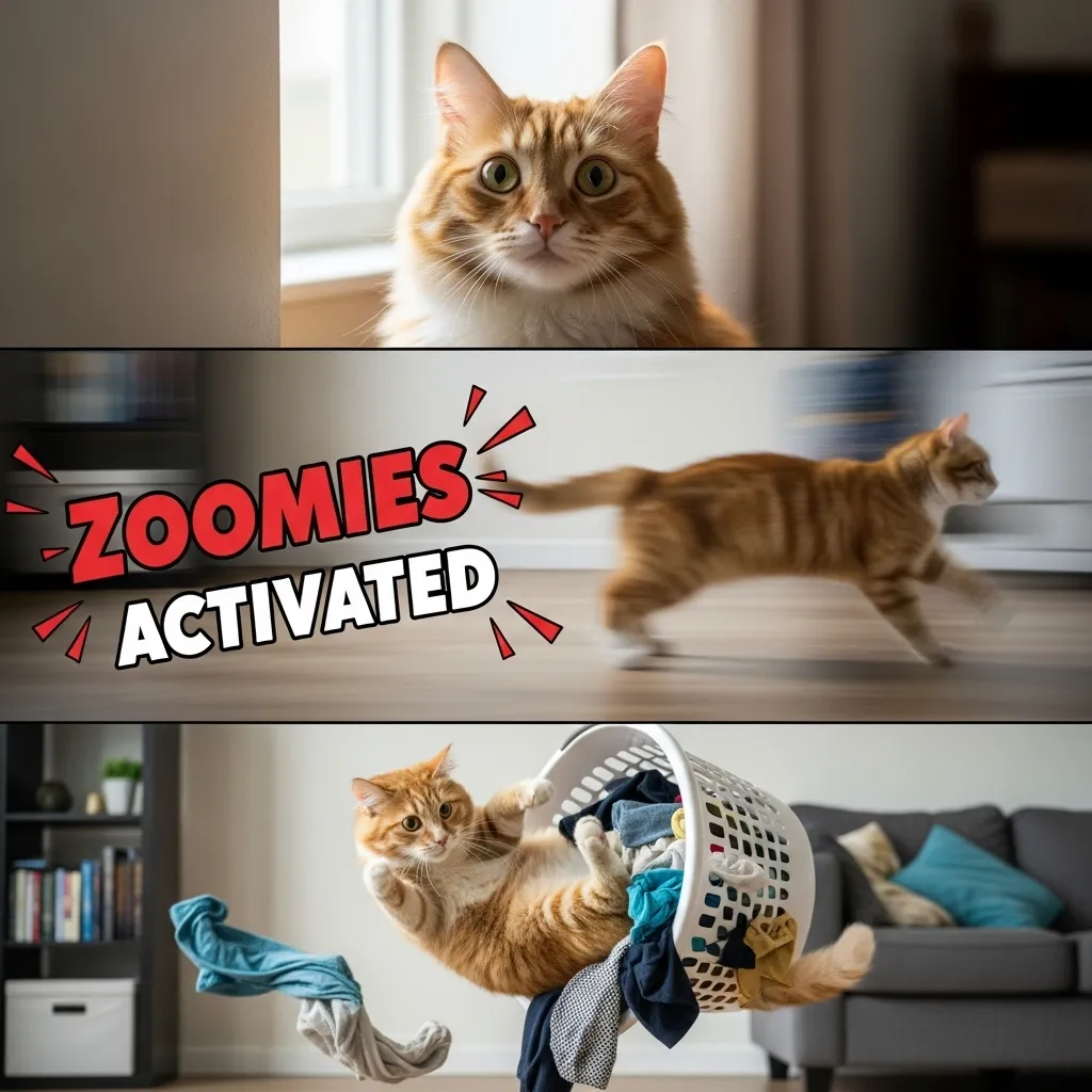 Hilarious cat zoomies meme – 3am energy surge