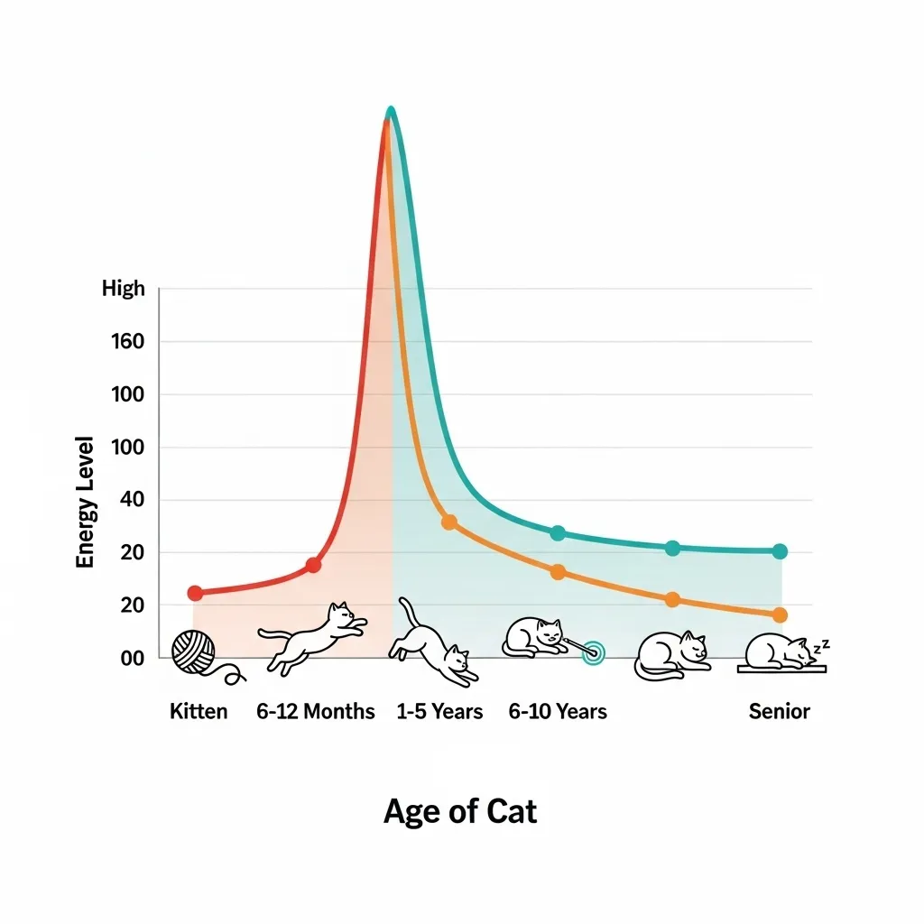 Cat energy levels by age – when zoomies are normal