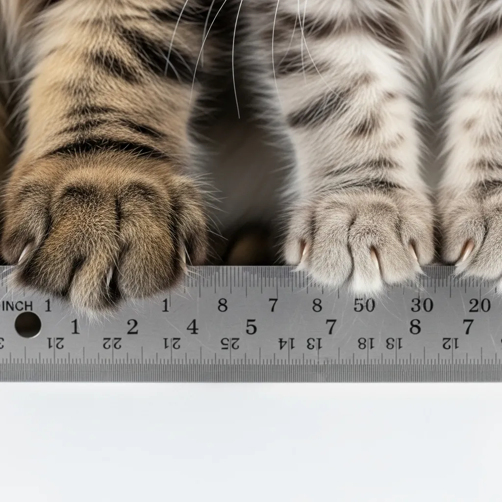 Big kitten paws vs normal – cat genetics and size predictor
