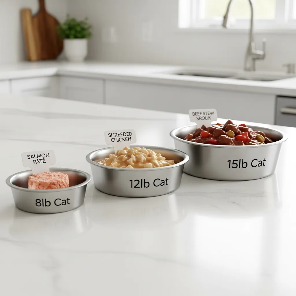 Daily portion control for cats by weight – calorie guide