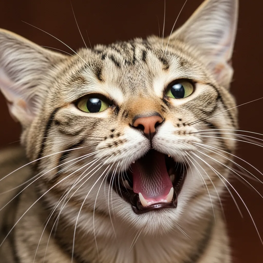 Cat with open mouth breathing, a potential sign of a respiratory emergency.